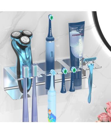 Toothbrush holder toothbrush holder wall without drilling 304 stainless steel bracket electrical toothbrush attached brushes holder razor holder bathroom toothpaste toothbrush head holder for children family