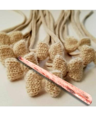 Odin Handmade Nalbinding Bone Knitting Needles - Large Eyed, Multipurpose Craft Tool for Rug Making & Weaving (Small Red) - Buy Online on GoSupps.com