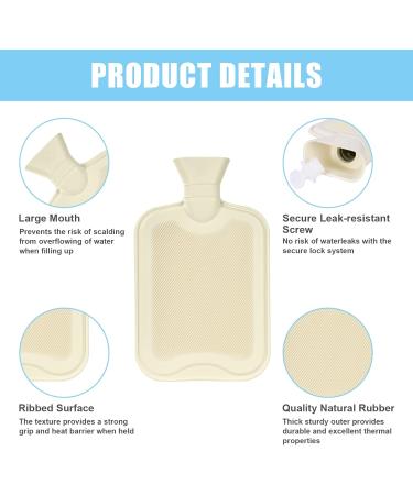 Vicloon Hot Water Bottle 2L Hot Water Bag with Cover Soft Fluff Baby Hot Water Bottle Provide Warmth and Comfort for Neck Waist Gift for Birthday Christmas Father's&Mother's Day(Wine Red) - Buy Online on GoSupps.com