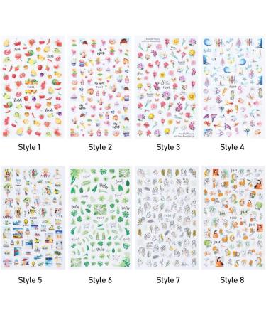 Girls Summer Fruits Nail Art Decal Sweet Nail Art Decoration DIY Nail Summer Series 3D Nail Sticker(style2) - Buy Online on GoSupps.com