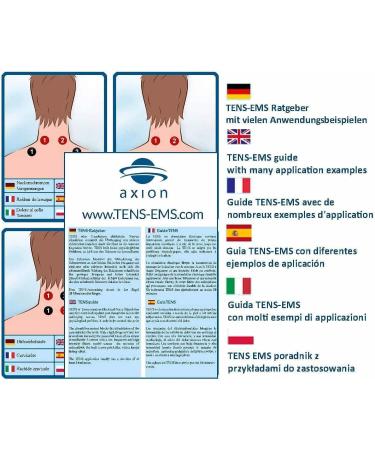 Axion Tens Ems Stim -Pro X9+ | 4-Channel Pain Therapy & Muscle Building Device + 8 Electrodes & Contact Spray - Certified Medical Product - Special Offer - Buy Online on GoSupps.com