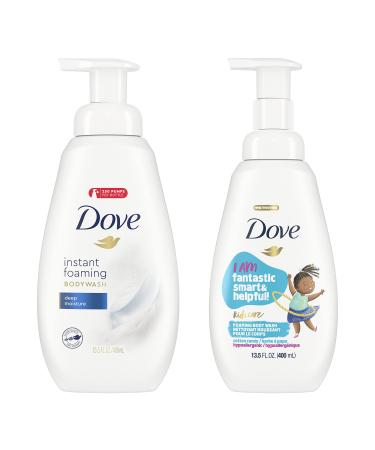 Dove Foaming Body Wash for Soft Smooth Skin Deep Moisture and Kid's Cotton Candy 2 Skin Care Products for the Family In One Bundle 13.5 Fl Oz (Pack of 4) - Buy Online on GoSupps.com