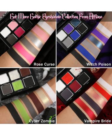 Afflano Smokey Green Eyeshadow Palette - Cyber Goth Makeup Highly Pigmented Long Lasting - Perfect for Girls & Women with Green Eyes - International Shipping Available - Buy Online on GoSupps.com