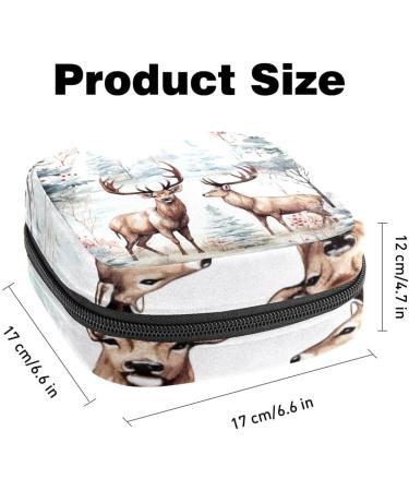 Menstruation Upholstered Bag for Women & Girls - Zippered Collectible for Tampons - Merry Christmas Santa Claus Design - 4.7x6.6x6.6 in - Buy Online on GoSupps.com