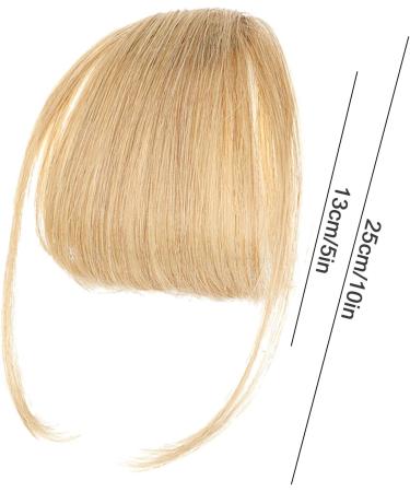 Human Hair - Soft Hair Extension Comfortable Air Bangs French Fake Bangs Fringe | Shiny Clip On Bang Human Hair Stylish Fringe Hairpieces Human Hair Wig Hair Remy Toppers For Women Men Adults gold - Buy Online on GoSupps.com