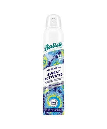 Batiste Sweat Activated Dry Shampoo Neutralizes Odor for Up to 24 Hours & Prevents Sweat Buildup in Hair Waterless Shampoo 3.81 Oz