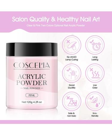 COSCELIA Nail Set Powder Pink 120g - No Lamp Required for 3D Nail Extensions | Best eCommerce Products Online - Buy Online on GoSupps.com