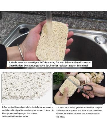 Voarge 10-Piece Natural Luffa Sponge Set - Eco-Friendly Soap Holder for Shower Bathroom & Kitchen (8x13cm Beige) - Buy Online on GoSupps.com
