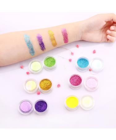 Maydear Glitter Tattoo Kit - 12 Large Glitters & 40 Stencils for Temporary Tattoos - Kids to Adults Party Accessory & Body Art - 12-Color Set - Buy Online on GoSupps.com