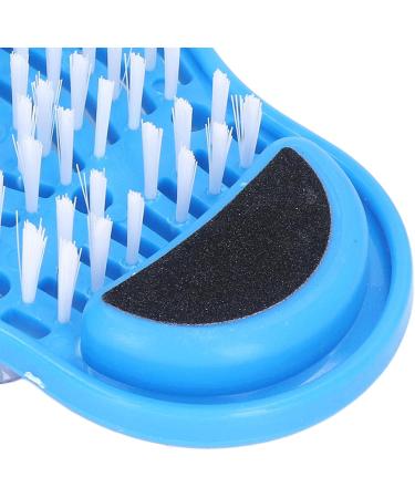 Shower Foot Scrubber - Easy Foot Cleaning & Washing Mat with Suction Cups | Removes Dead Skin Improves Circulation Relieves Pressure - Blue - Buy Online on GoSupps.com