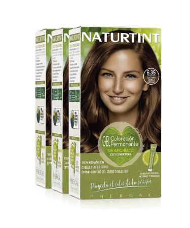 Natureint Biobased |Hair color oohne ammoniak |6.35 deep cinnamon brown |High proportion of natural ingredients3 pack |510 ml 6.35.Deep cinnamon brown 170 ml (3 pack)