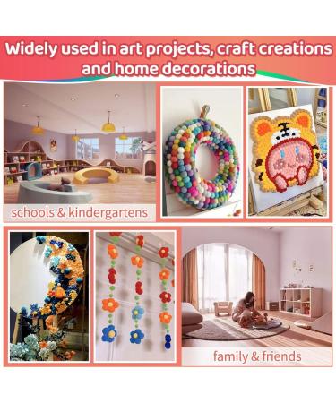 Iooleem 800pcs Multi-Colored Glitter Pom Poms Assorted Sizes for Crafts - Arts & Craft Supplies - Buy Online on GoSupps.com