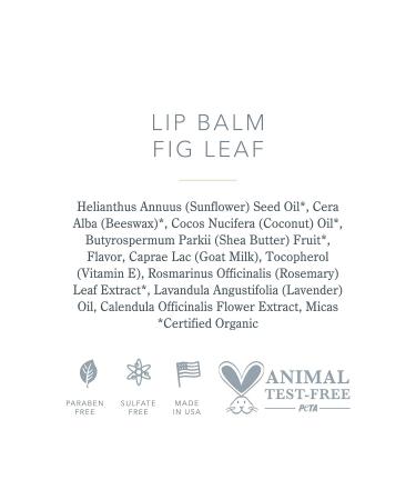 Beekman 1802 Fig Leaf Lip Balm - Moisturizing Goat Milk Formula for Dry, Cracked Lips - 0.15 oz - Buy Online on GoSupps.com