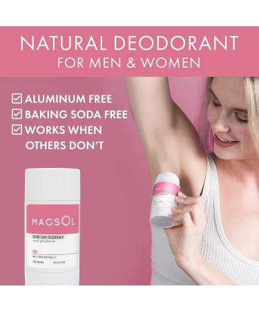 MAGSOL Organics Natural Aluminum-Free Rose Deodorant for Women 3.2 oz - Buy Online on GoSupps.com
