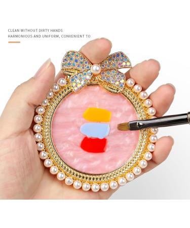 Resin Cosmetic Makeup Palette | Nail Art Mixing Palette | DIY Beauty Salon Color Cream Board | Pink Makeup Display for Professionals - Buy Online on GoSupps.com