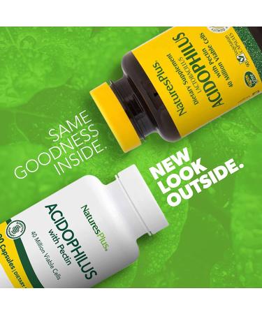 Nature's Plus Acidophilus - 90 Vegetarian Capsules | Probiotic Lactobacillus Supplement - Buy Online on GoSupps.com