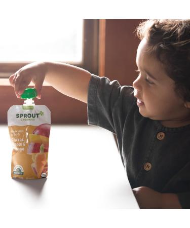 Sprout Organic Baby Food Stage 2 Pouches 12 Flavor Fruit Veggie & Grain Variety Sampler 3.5 Oz (Pack of 12) - Buy Online on GoSupps.com