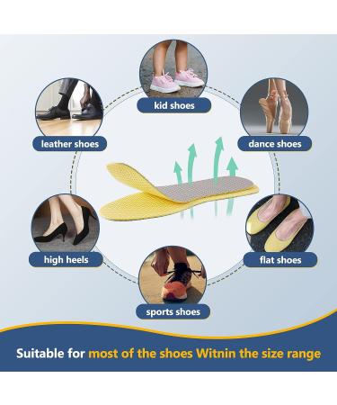 Thin Shoe Inserts - 3-Layer Latex Foam Memory Insoles - Cuttable & Washable - 6 Pairs (3 Black + 3 Gray) - Men 4-10 Women 5-12 - Buy Online on GoSupps.com