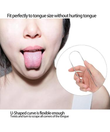 Shop U-Shaped Stainless Steel Tongue Cleaner for Bad Breath | Reusable Oral Care for Adults & Kids - International Shipping Available - Buy Online on GoSupps.com