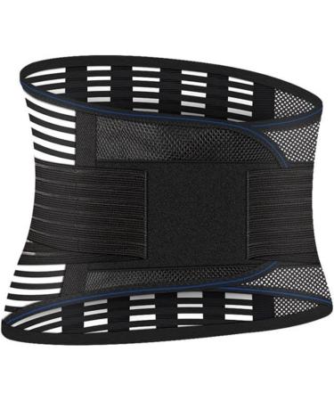 Back Brace Lumbar Support Lumbar Brace Support Lower Back Brace Waist Trainer Trimmer Belt For Pain Relief Waist Belt(Medium) Medium Black - Buy Online on GoSupps.com