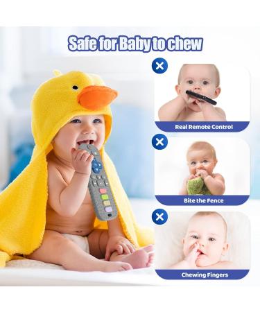 2 Pack Baby Teething Toys - Remote Control & Rocket Silicone Teether Set | BPA-Free Relief Soothing Toys for Babies 6-12 Months - Buy Online on GoSupps.com
