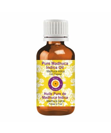 Deve Herbes Pure Madhuca Indica Oil (Madhuca indica) 100% Natural Therapeutic Grade Cold Pressed for Personal Care 50ml (1.69 oz) 50ml (1.69 oz) with Plastic Euro Dropper