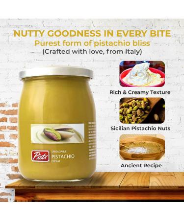 Pisti Spreadable Pistachio Cream 600g | Irresistible Luxurious Pistachio Goodness | Creamy Indulgence for Desserts Snacks & More | Made in Italy | Alpine Heights - Buy Online on GoSupps.com