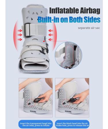 Medical Inflatable Hiking Shoe Walker Boot Air Walker Orthesis for Ankle Pain Stress Fractures & Achilles Tendon Relief - Buy Online on GoSupps.com