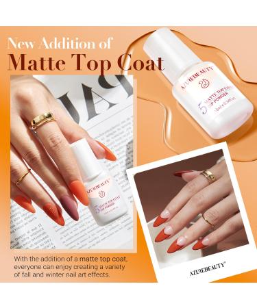 AZUREBEAUTY Dip Nails Powder Starter Kit - 8 Colors Set with Top Coat & Activator | DIY Nail Art for Fall - Maple Grey Sage Green + Amber Glitter - Buy Online on GoSupps.com