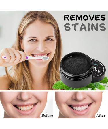 Activated Carbon Toothpaste Powder - Natural Charcoal Teeth Whitening & Bamboo Toothbrush | Eco-Friendly Tooth Whitening Powder - Buy Online on GoSupps.com