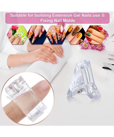 131 Piece Nail Tips Clip and Dual Nail Forms Set with Quick Building Nail Clip Extension Clamp - UV Acrylic Clear Nail Molds and Clipper Trimmer Included - Buy Online on GoSupps.com