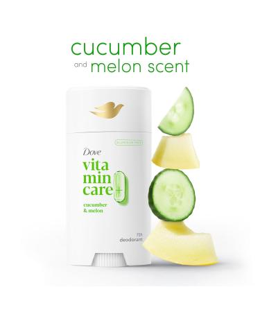 Dove VitaminCare+ Aluminum Free Deodorant Stick Cucumber & Melon for 72H Odor Protection Breathable Deodorant for Women 2.6 oz Cucumber + Melon 2.6 Ounce (Pack of 1) - Buy Online on GoSupps.com