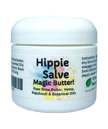 Urban ReLeaf Hippie Salve Magic Butter ! Groovy Botanicals  Shea Butter and 100% Natural  Patchouli  Ylang  Bergamot  Vitamin Rich  Deeply Moisturizing & Healing