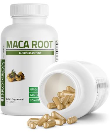 Bronson Maca Root Lepidium Meyenii Non-GMO 120 Vegetarian Capsules Maca Root 120 Count (Pack of 1) - Buy Online on GoSupps.com