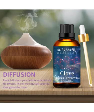 100ML Clove Essential Oil 100% Pure Undiluted Aromatherapy Clove Oil 3.38fl.oz for Soap Candle Making Massage Diffuser Humidifier BR-Clove 100.00 ml (Pack of 1) - Buy Online on GoSupps.com