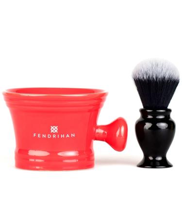 Buy Fendrihan Synthetic Shaving Brush & Colorful Moderno Apothecary Shaving Mug Kit - Best Men's Wet Shave Set | International Shipping Available - Buy Online on GoSupps.com