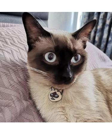 Personalized Siamese Cat ID Tag - Engraved Pet Tag Art | Custom Cat Name Tag - Buy Online on GoSupps.com