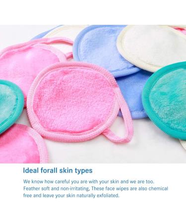 NUGILLA 18 Packs Reusable Makeup Remover Pads with Washable Laundry Bag - Eco-Friendly Microfiber Cleansing Facial Rounds for Men and Women - Great Gift Idea - Buy Online on GoSupps.com