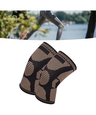 Elastic Knitted Knee Brace Sleeve - Breathable Support for Cycling Volleyball & Dancing | Unisex Knee Pads for Men Women & Kids - L Letter Printed Type - Buy Online on GoSupps.com