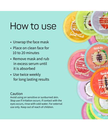 SpaLife Fabulous Fruit Sheet Mask Collection - 12 Pack - Buy Online on GoSupps.com