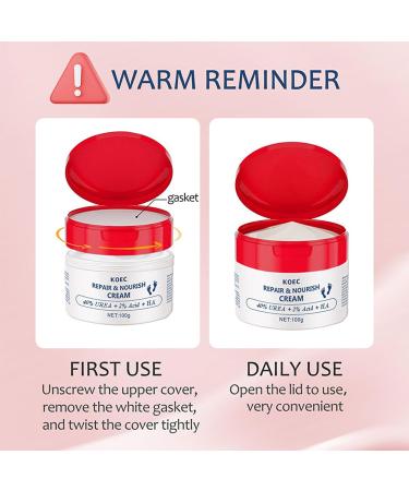 Urea 40% Foot Cream Cracked Heel Repair Cream Callus Remover Nourish Soften for Dry And Hard Skin Maximum Strength for Hand Foot and Body Care 100g - Buy Online on GoSupps.com