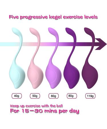 Kegel Tightener Balls | Pelvic Floor Exerciser for Women | Ben Wa Balls for Post-Pregnancy | 5 Sizes for Beginners to Advanced - Buy Online on GoSupps.com