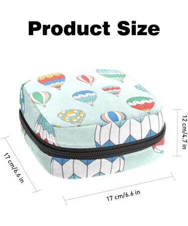 Anna Cowper Hot Air Balloons Sanitary Napkin Storage Bag - Multi-colored Portable Period Pouch for Women and Teen Girls - Buy Online on GoSupps.com