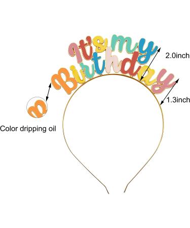Colorful Birthday Crown Headpiece for Girls and Women | Happy Birthday Hair Band and Tiara - Buy Online on GoSupps.com