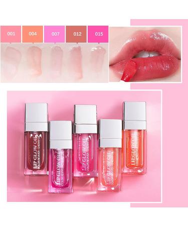Hydrating Tinted Lip Oil Balm | Plump Lip Gloss | Nourishing Lip Care | Glass Lip Glow Oil | Non-sticky Formula | Lightening Lip Lines | (012#) - Buy Online on GoSupps.com