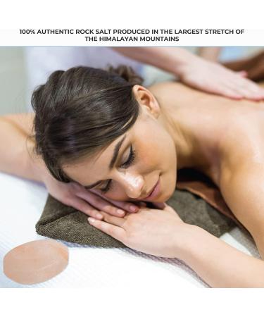 Pure Himalayan Salt Works Flat Oval Massage Stone - Hand-Carved Pink Crystal for Therapy & Scrubs - 2.5x3.5x1 - Pack of 1 - Buy Online on GoSupps.com