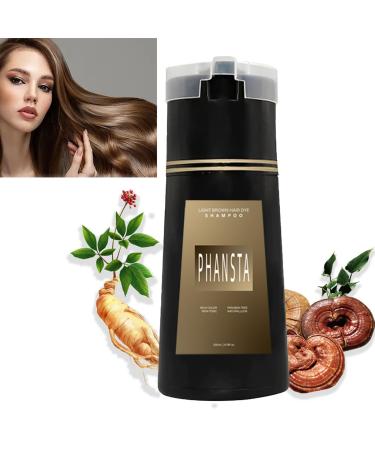 Nova Hair Dye Instant Hair Color Shampoo for Black Hair, Magic Hair Dye Shampoo, Long Lasting, for Men and Women (Light Brown)