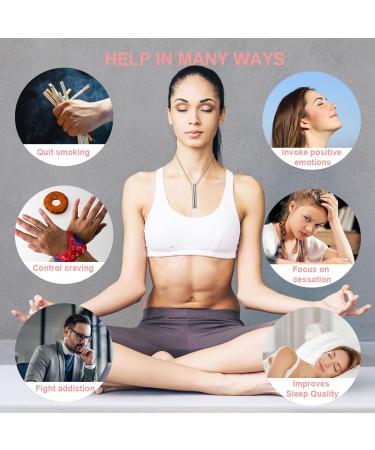 3-Piece H ki Meditation Breath Chain - Stainless Steel Mindful Breathing Necklace for Stress Relief & Relaxation - Buy Online on GoSupps.com