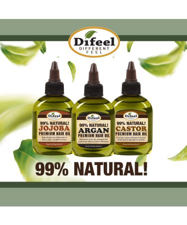 Difeel Premium Castor Plus Argan Hair Oil - Pro-Growth & Hydrating Formula 2.5 oz - Buy Online on GoSupps.com