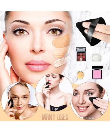 Suclain 48 Pcs Velour Triangle Powder Puff Set - Soft Makeup Puffs for Wet and Dry Application - Black - Buy Online on GoSupps.com